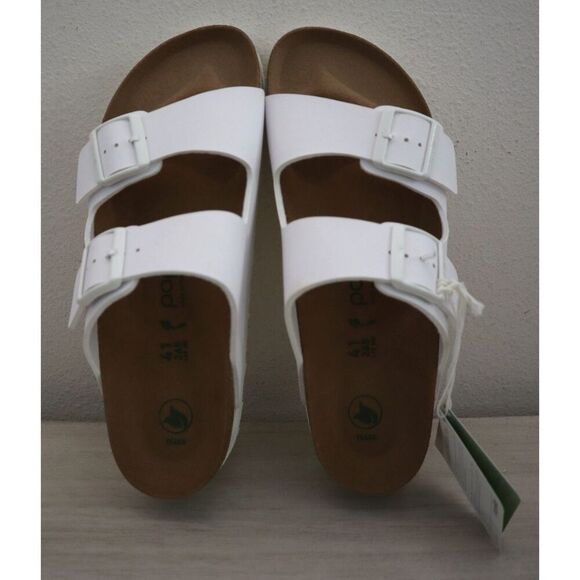 Birkenstock Papillio Women's 10 White Arizona Grooved Vegan Platform Sandals - Picture 2 of 13